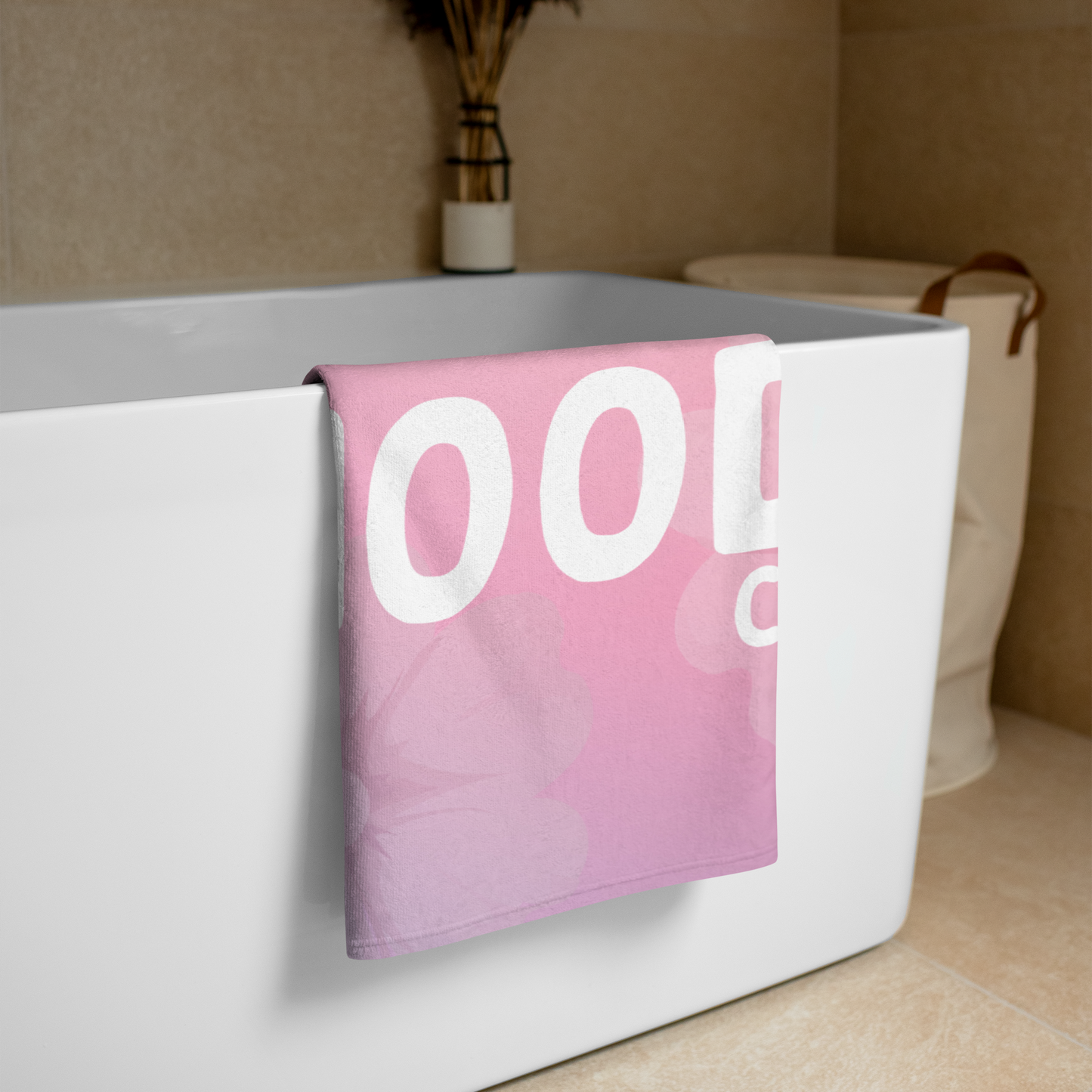 Large Floral Beach Towel