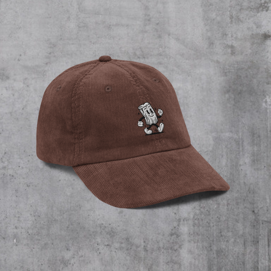 Embroidered Driftwood Corduroy Cap