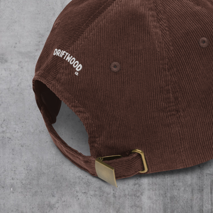 Embroidered Driftwood Corduroy Cap