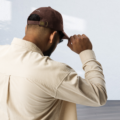 Embroidered Driftwood Corduroy Cap