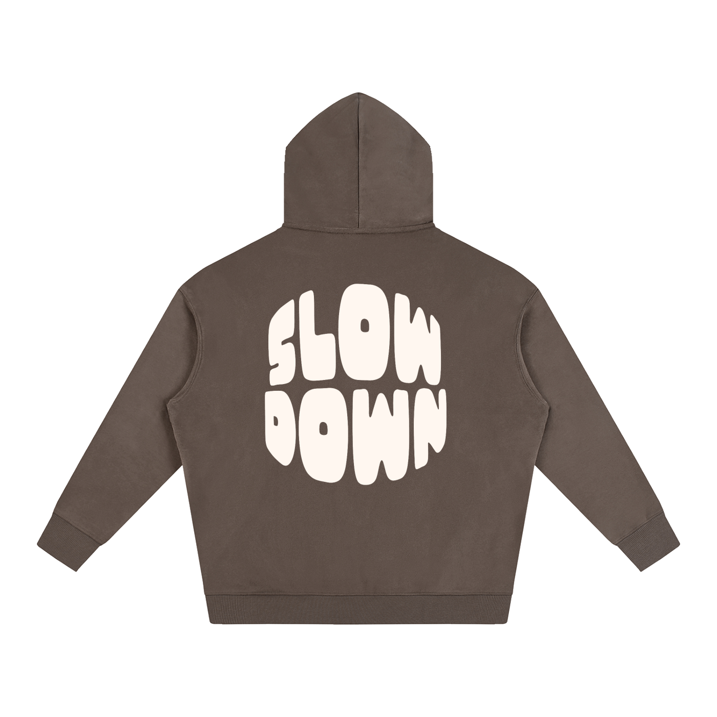 Oversize Fleeced Slow Down Hoodie