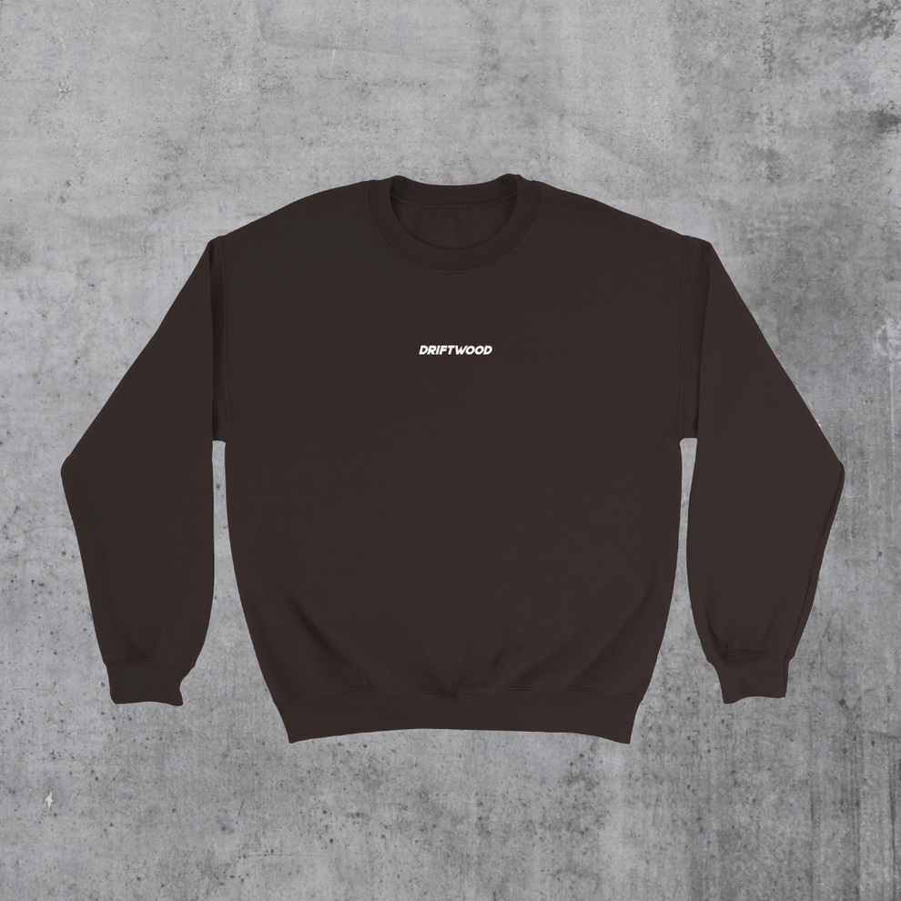Heritage Crewneck, front view, Dark Chocolate colourway