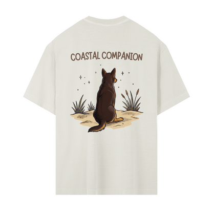 Coastal Companion Oversized Tee - Brown Kelpie