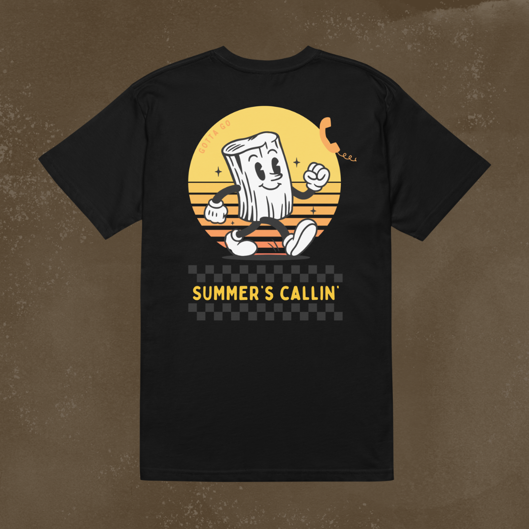 Retro Summer's Callin' T-Shirt | Black