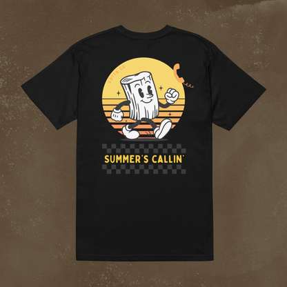 Retro Summer's Callin' T-Shirt | Black
