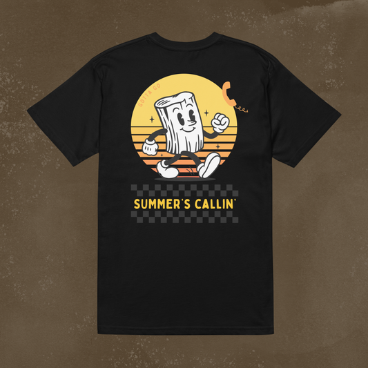 Retro Summer's Callin' T-Shirt | Black