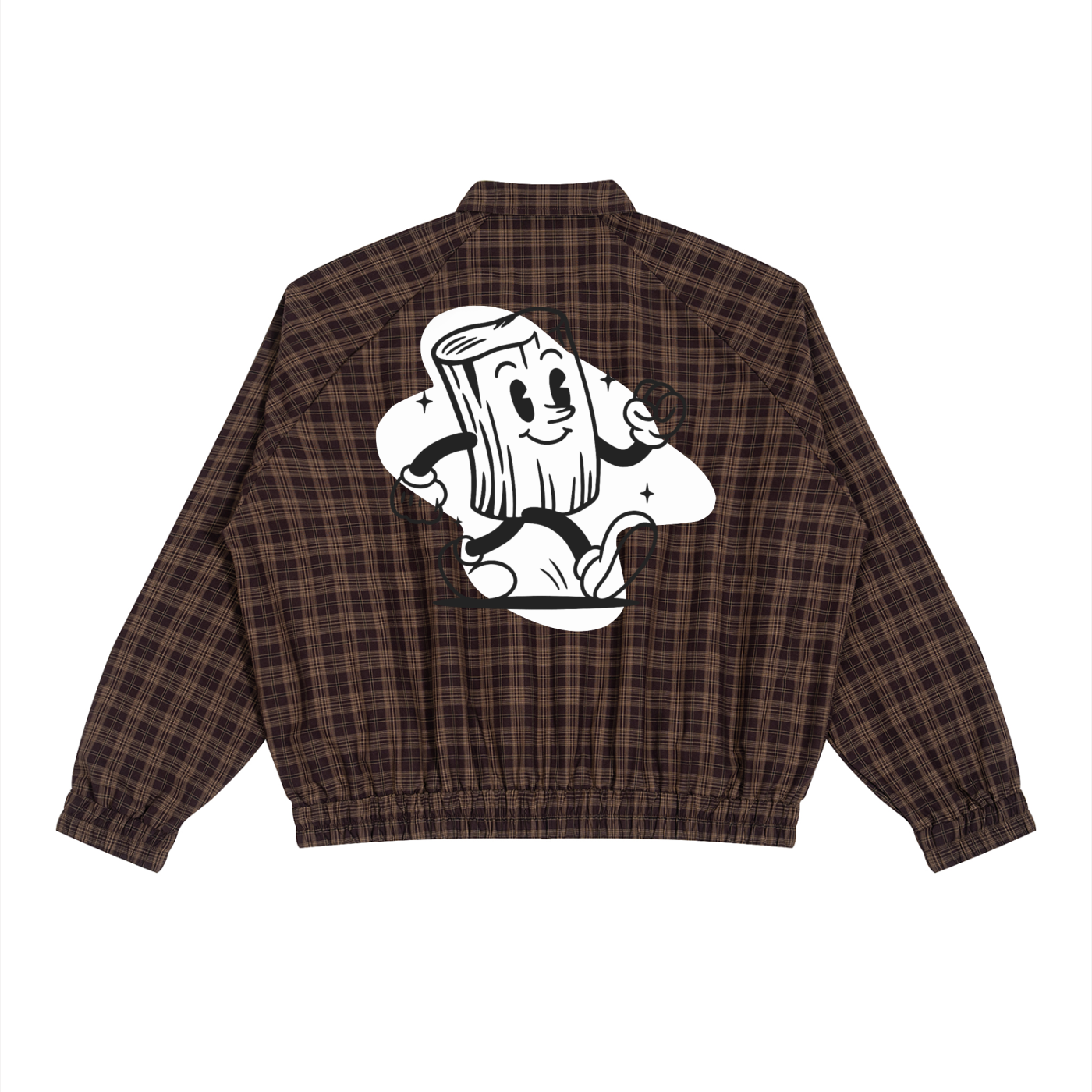 Vintage Collared Plaid Jacket | With Mascot