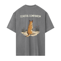Coastal Companion Oversized Tee - Cream Kelpie