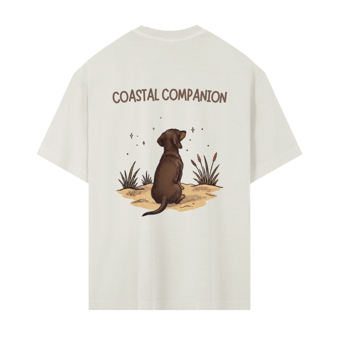 Coastal Companion Oversized Tee - Dachshund