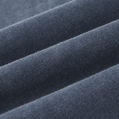 Close-up of blue fabric with a textured pattern