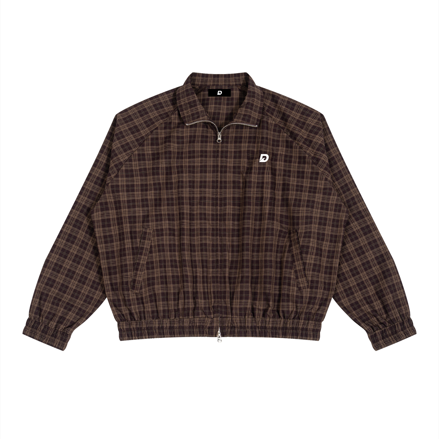 Vintage Collared Plaid Jacket | With Mascot