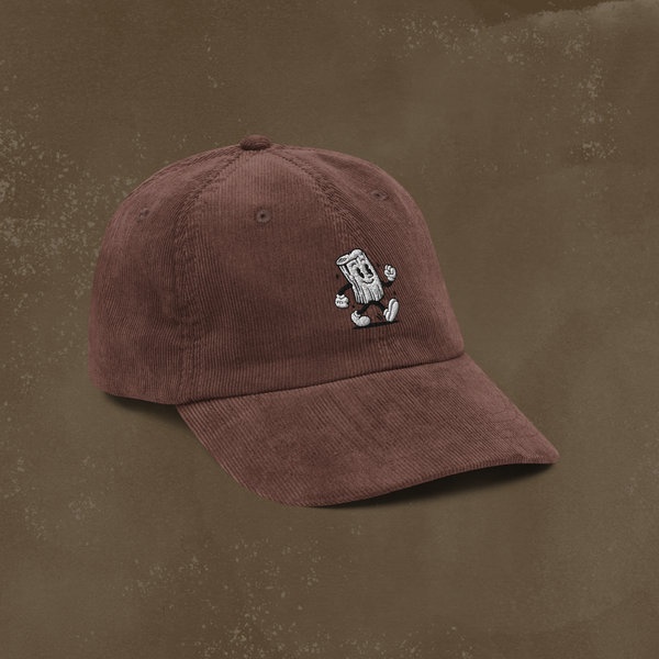 Embroidered Driftwood Corduroy Cap